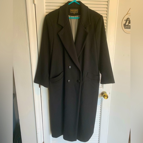 Kristen Blake women’s black wool long coat size 16W